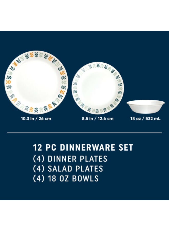 Corelle طقم أدوات المائدة Corelle® Anders المكون من 12 قطعة، خدمة لـ 4 أشخاص. (1150542) - Image 2